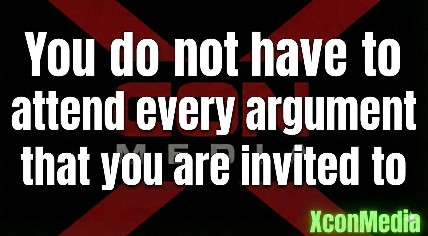 You do not have to attend every argument that you are invited to